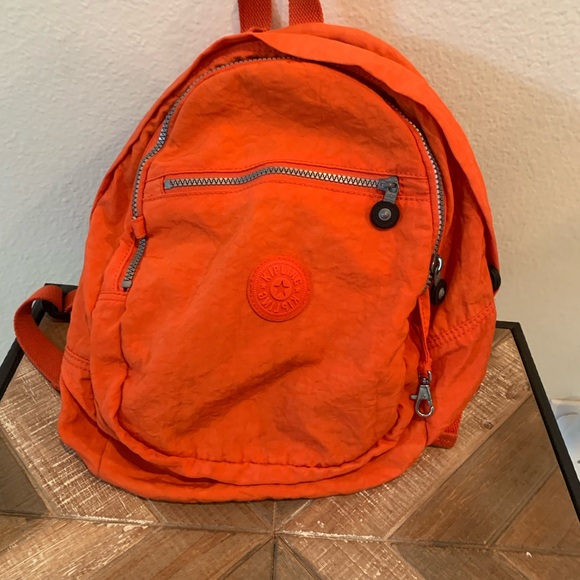 Kipling Handbags - Kipling Orange Backpack Vibrant Everyday Style